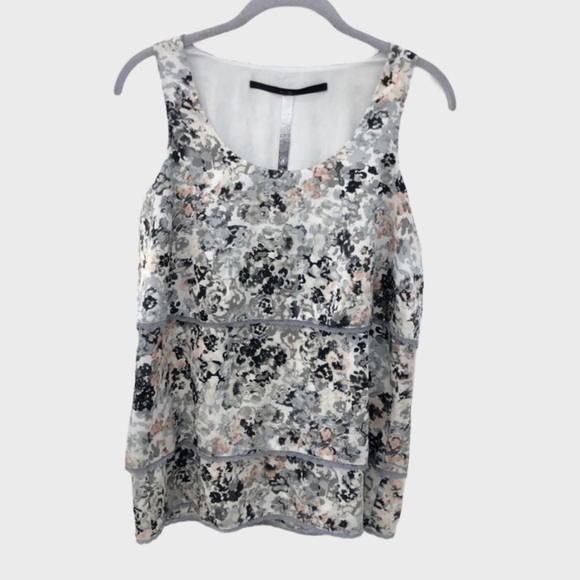 Kensie Floral Print Layered Top - Picture 1 of 5